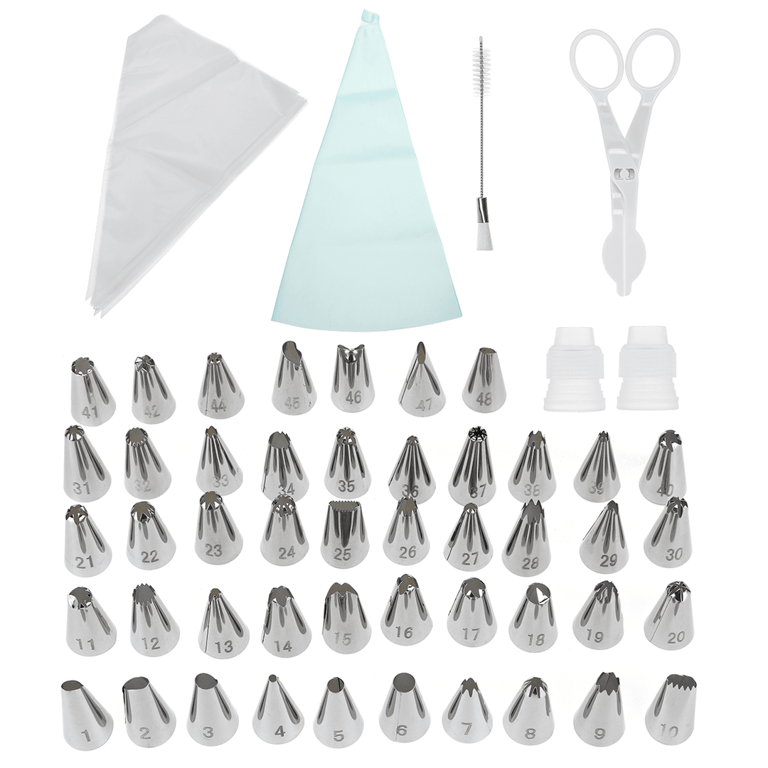 72 Pcs Cake Decorating Supplies Kits Supplies Baking Frosting Tools Set for Create Cupcakes Cookies Tool - MRSLM
