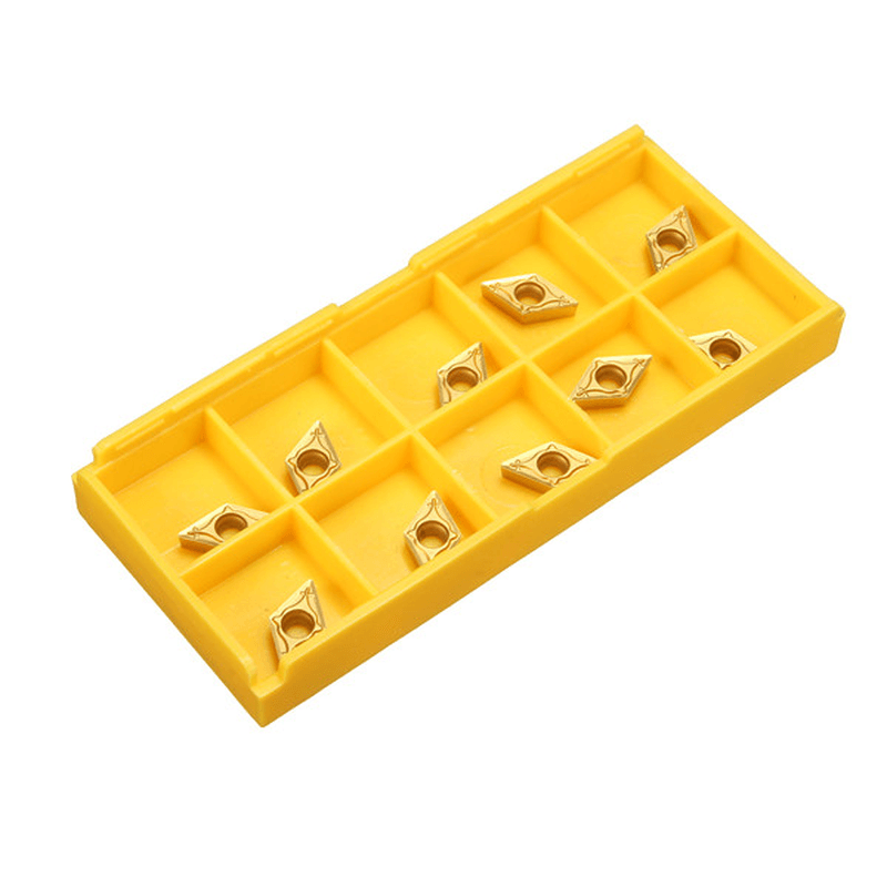 10Pcs DCMT0702 Carbide Inserts Lathe Turning Tool Holder Inserts for Stainless Steel - MRSLM