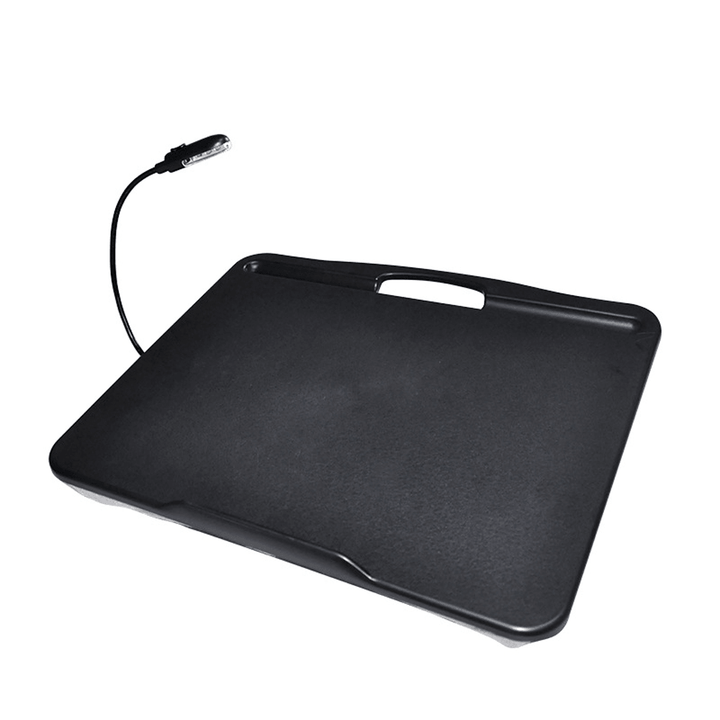 Portable Laptop Desk Knee Desk with 3 Levels of Brightness LED Lights for Home Office - MRSLM
