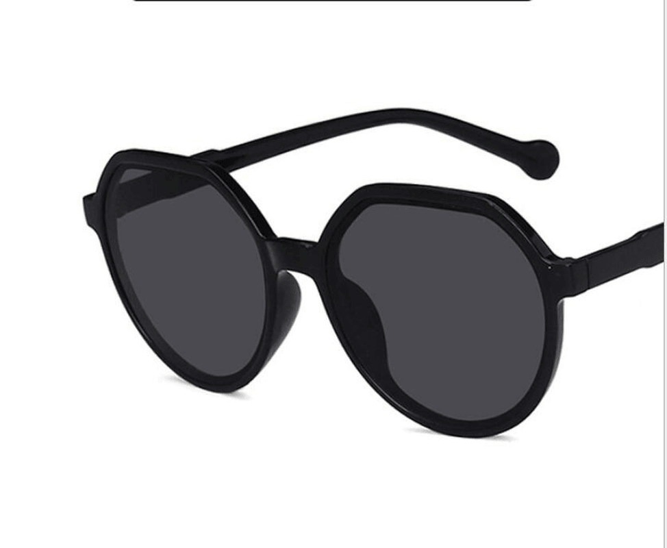 Brown Retro Small Frame White Sunglasses - MRSLM