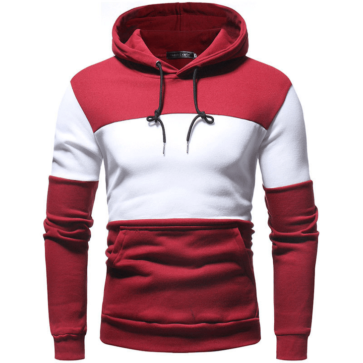 Men'S Clothing Splicing Collision Color Large Size Hoodie - MRSLM