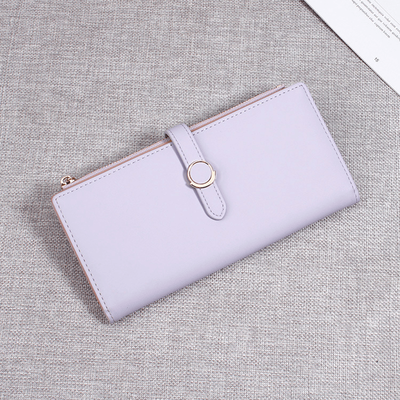 Women Faux Leather Double Fold Fashion Purse Card Holder - MRSLM