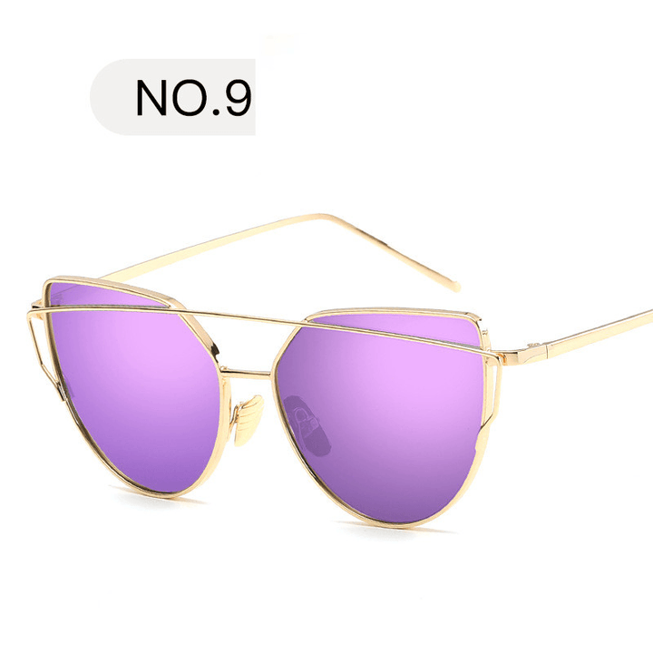 Design Mirror Rose Gold Vintage Cateye Fashion Sun Glasses Lady Eyewear - MRSLM