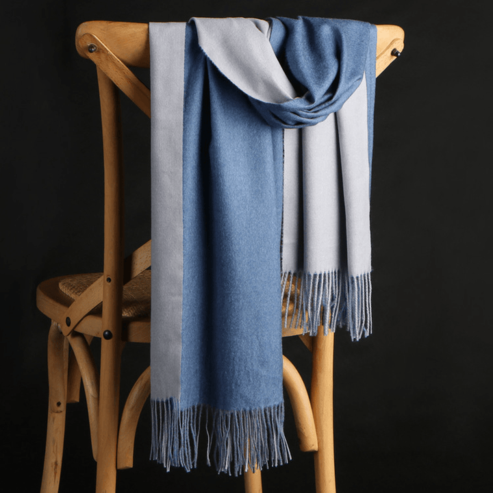Double-Sided Cashmere Scarf Women Winter Korean Style Wild Tassel Shawl - MRSLM