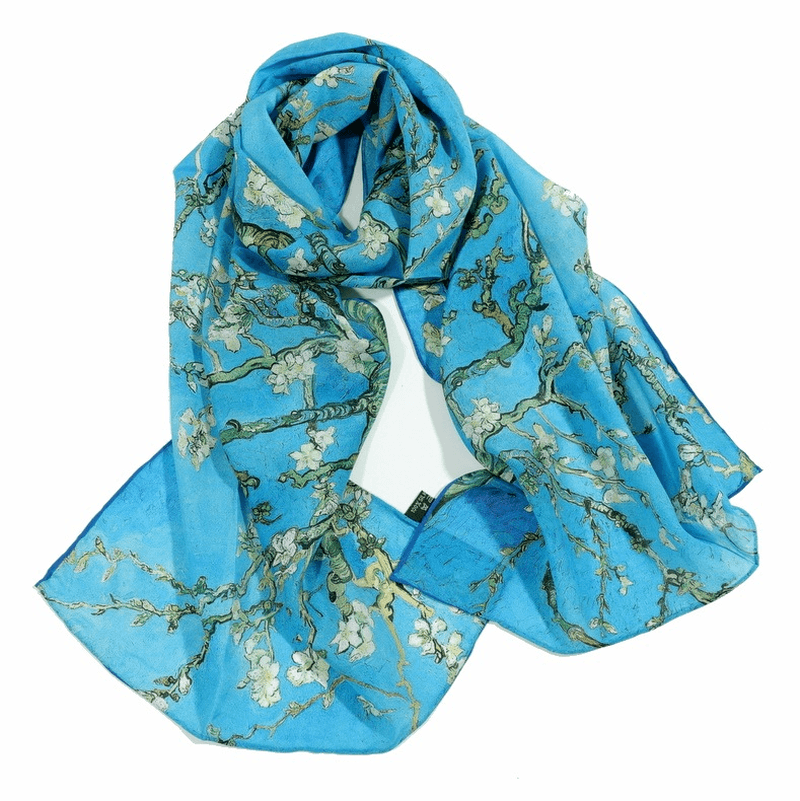 Silk Oil Painting Scarf Female Silk - MRSLM