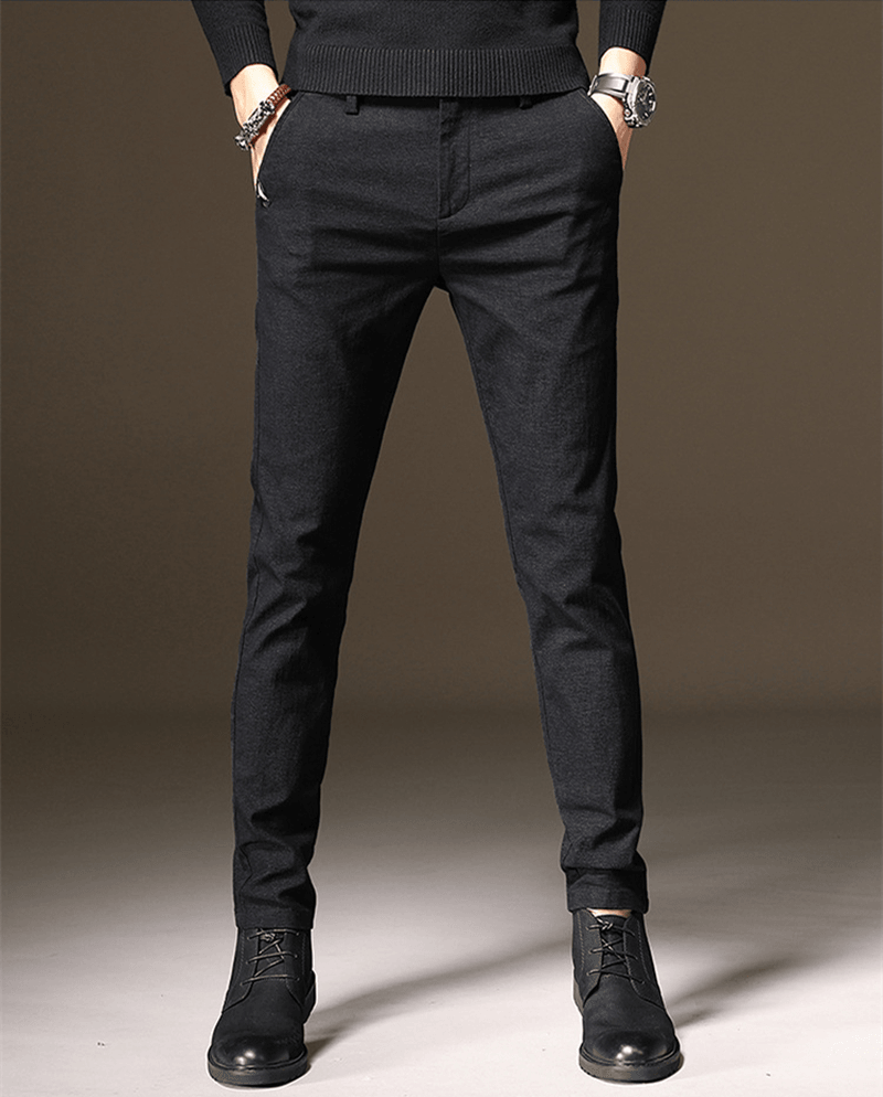 Young Men'S Slim Fit Elastic Pencil Pants - MRSLM