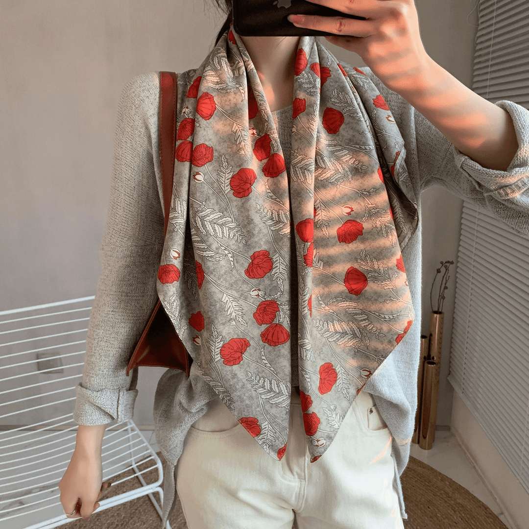 Retro Women'S Simple All-Match Western Fashion Temperament Twill Scarf - MRSLM