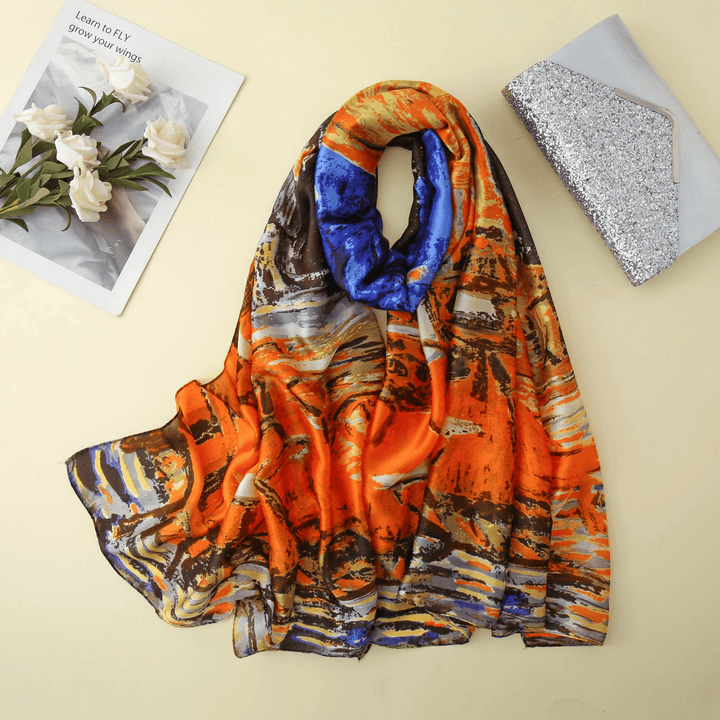 Art Scarf Summer Sunscreen Shawl Silk - MRSLM