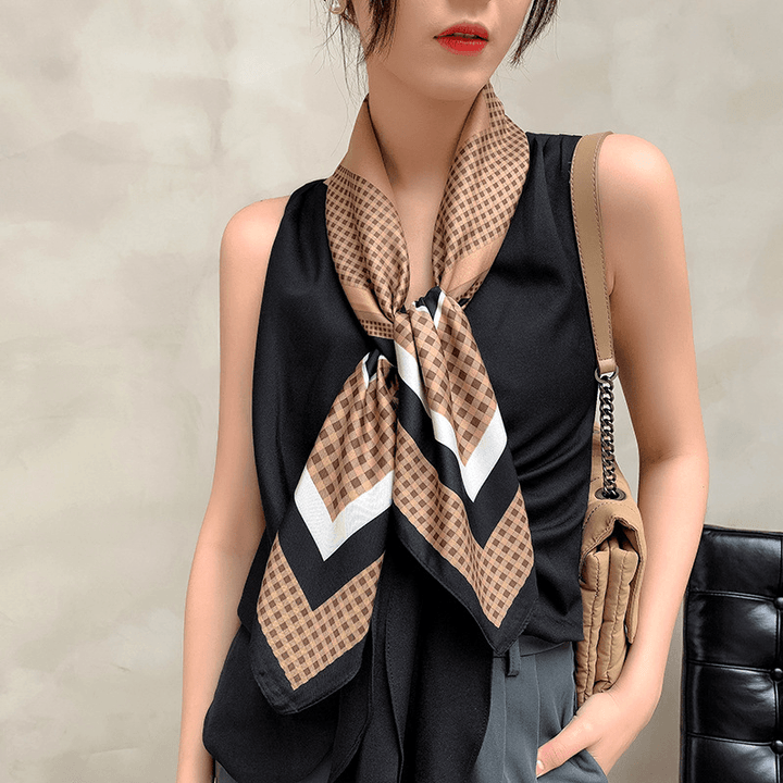 Retro Women'S Simple All-Match Western Fashion Temperament Twill Scarf - MRSLM