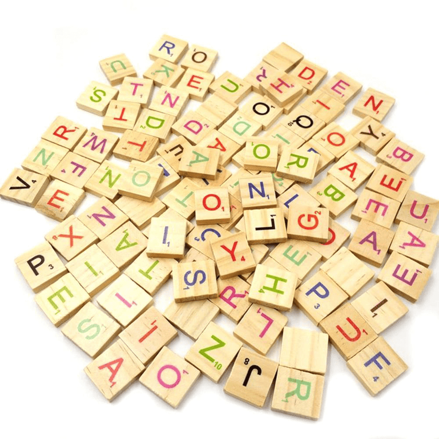 Log Color Early Education Puzzle Alphabet Wood Chips - MRSLM