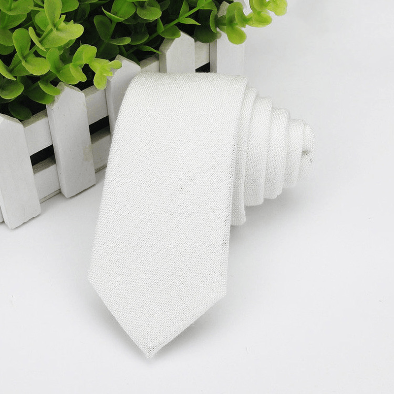 Men'S Neckties Wholesale Super Narrow Spot Imitation Wool 6Cm - MRSLM