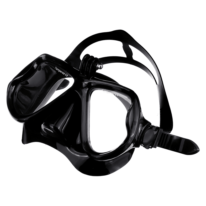 Scuba Diving Mask with Camera Mount Tempered Glass Profession Snorkel Mask Underwater Sport Scuba Gear Equipments - MRSLM