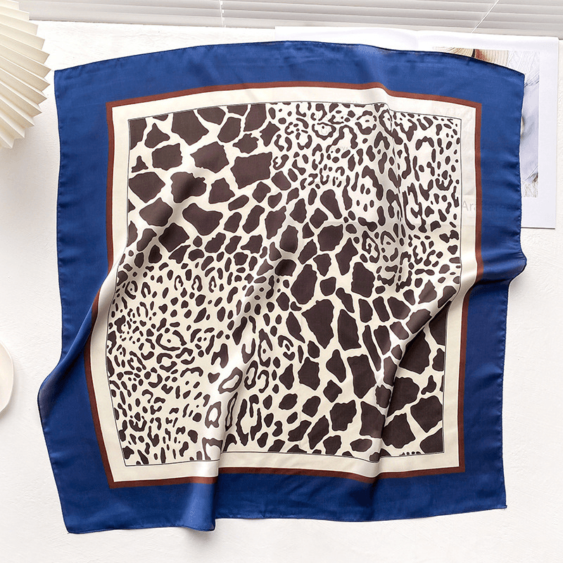 Simple Wild Fashion Color Matching Color Simulation Silk Square Scarf - MRSLM