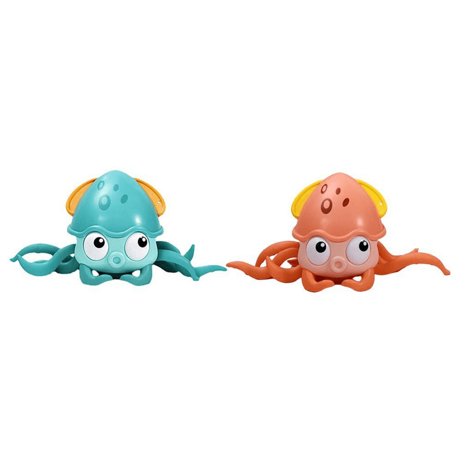 Amphibious Drag and Playing Octopus on the Chain Bathroom Water Toys Matchmaking Baby Crabs Clockwork Bath Toys Walking Octopus - MRSLM