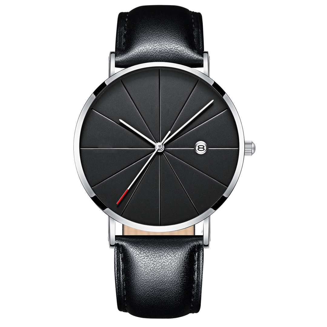 Deffrun Casual Style Business Men Wrist Watch Leather Strap Quartz Watch - MRSLM
