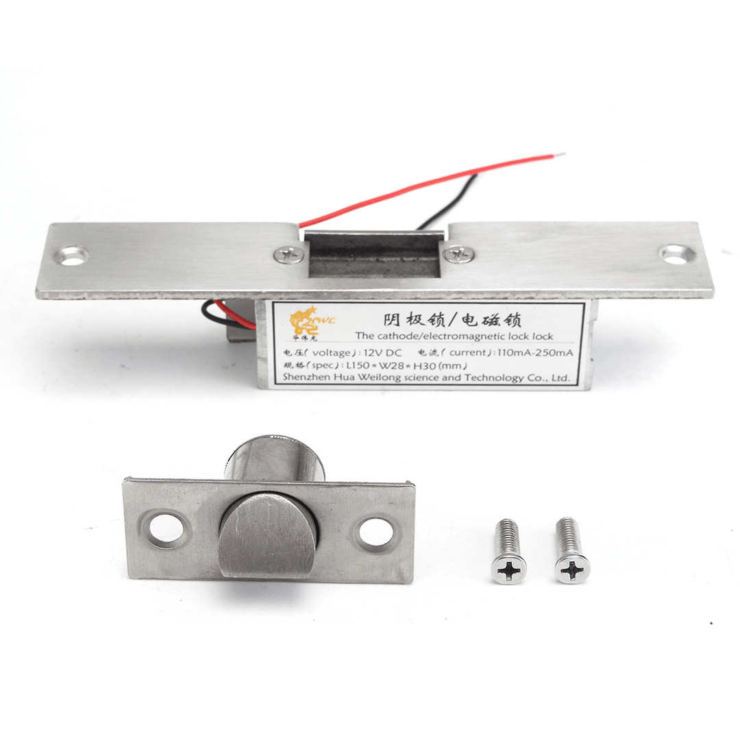 12V Electric Strikes Lock Fail Safe NC Cathode for Access Control Wood Metal Door - MRSLM