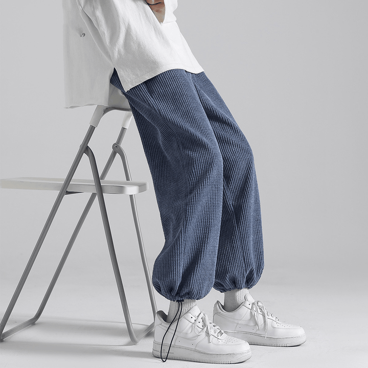 Drawstring Trousers Wide-Leg Straight-Leg Sports Sweatpants - MRSLM