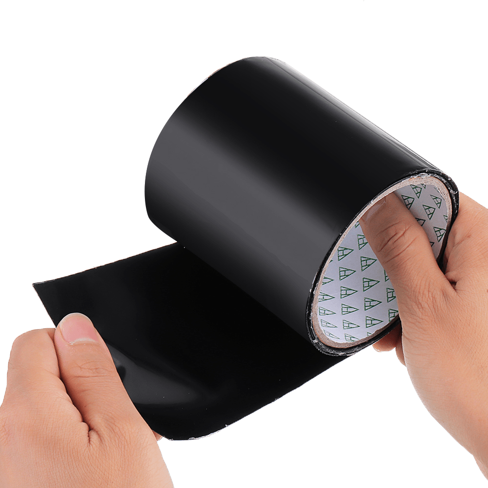 150X20Cm PVC Black/White Super Fix Strong Waterproof Adhesive Tape Pipe Repair Tape Self Fixable Tape Stop Leak Seal Insulating Tape - MRSLM