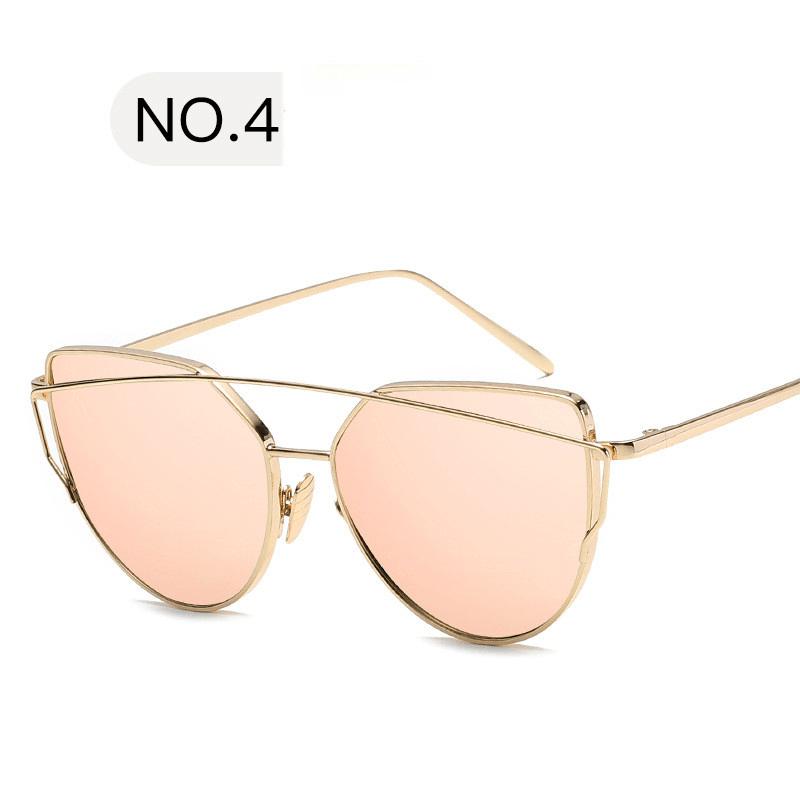 Design Mirror Rose Gold Vintage Cateye Fashion Sun Glasses Lady Eyewear - MRSLM