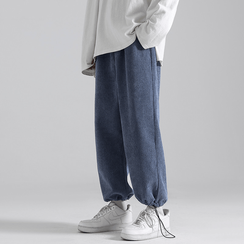 Drawstring Trousers Wide-Leg Straight-Leg Sports Sweatpants - MRSLM