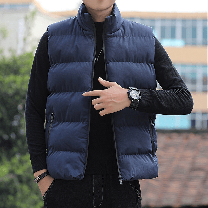 Casual Loose Padded Stand-Collar Cardigan Men'S Youth Fashion Jacket - MRSLM