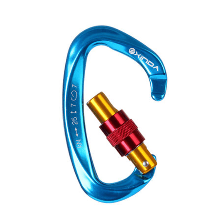 Xinda Camping Main Lock Carabiner Safety Buckle for Mountaineering Rock Climbing Alloy D-Shaped - MRSLM