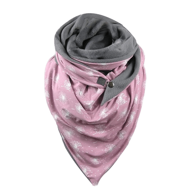 Padded Warm Shawl Printed Bib Scarf - MRSLM