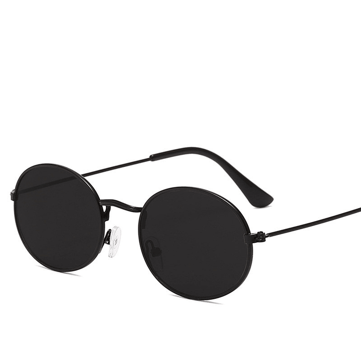 New Trend Retro round Frame Sunglasses Fashion Men and Women Sunglasses Metal Water Drop Oval Sunglasses - MRSLM