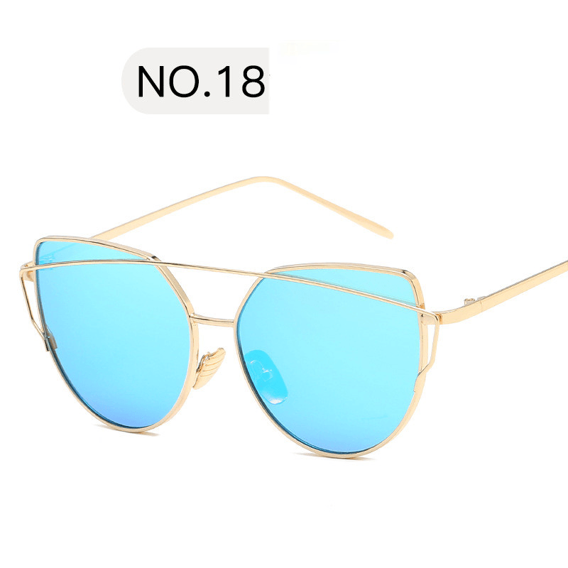 Design Mirror Rose Gold Vintage Cateye Fashion Sun Glasses Lady Eyewear - MRSLM