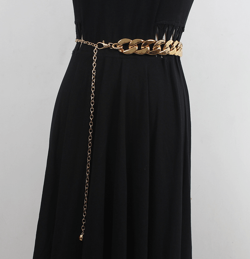 Metal Waist Chain Accessories Women'S Thin Belt Chain Trousers Chain - MRSLM