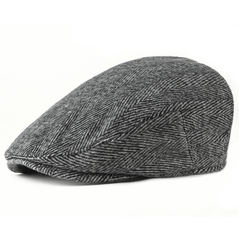 New Style Hat Male British Retro Woolen Beret Casual - MRSLM