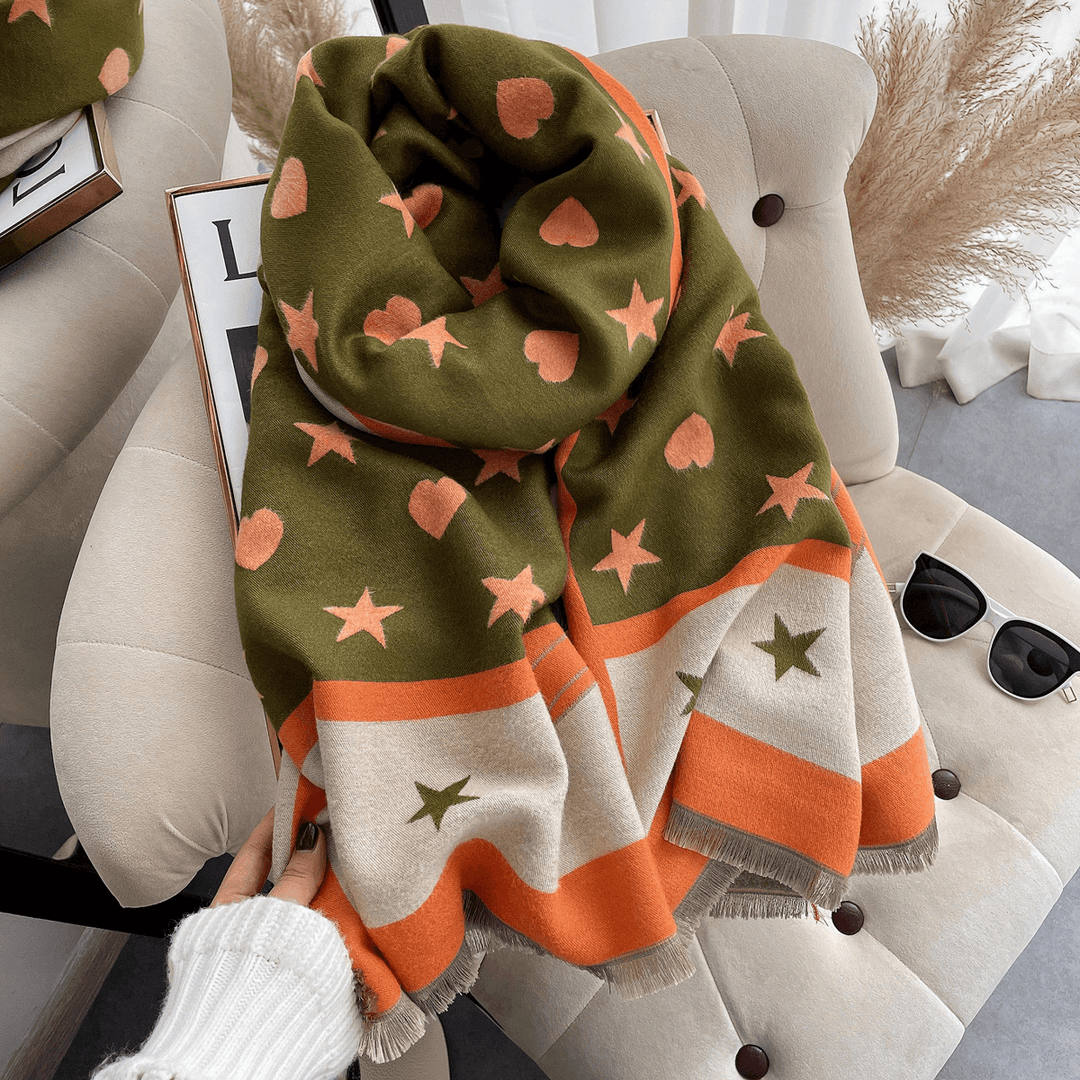 Star Thick Warmth Cashmere Korean Spring and Autumn Ladies Scarf - MRSLM