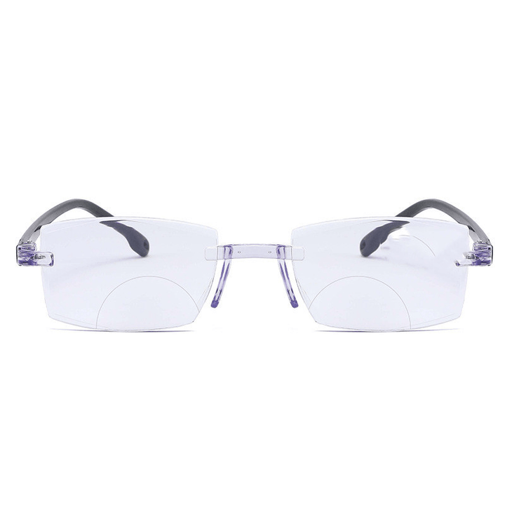 The New Frameless Diamond Cut Edge Reading Glasses Fashion Anti-Blue Light - MRSLM