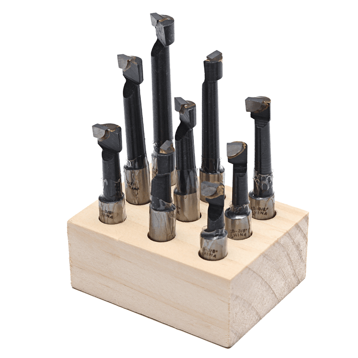 Mini Quick Change Tool Post Holder Set with 9Pcs 3/8 Inch Boring Bar and 5Pcs Indexable Blade - MRSLM