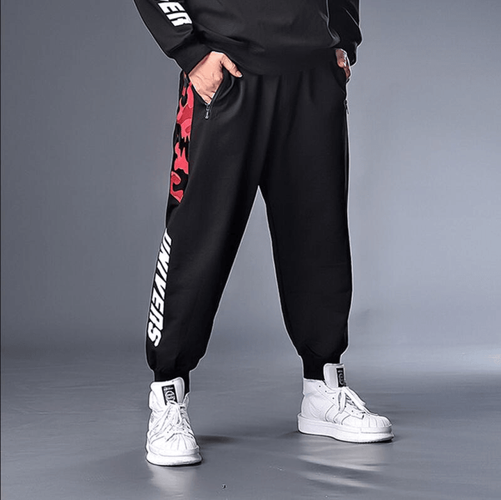 Loose plus Size Sweatpants Men'S plus Fat plus Trousers Stretch Fat People Trend - MRSLM