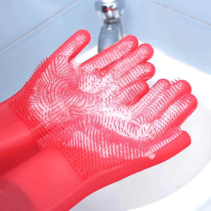 Multifunctional Durable Silicone Washing Gloves Cooking Glove Cleaning Tools - MRSLM