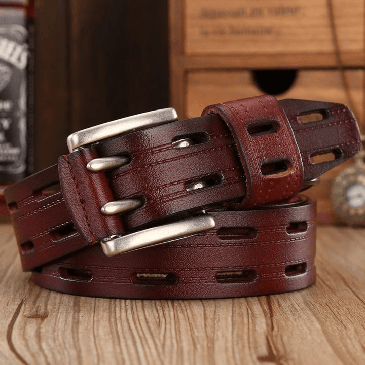 Fashion Retro Men'S Casual Double Needle Belt - MRSLM