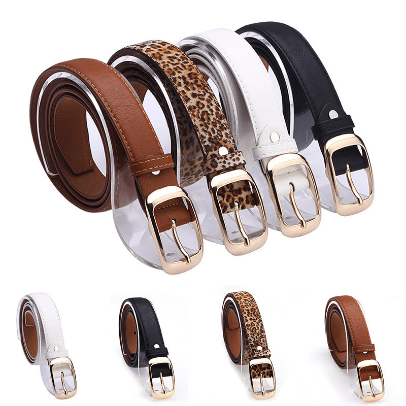 New Fashion All Match White Thin Ladies Belt - MRSLM