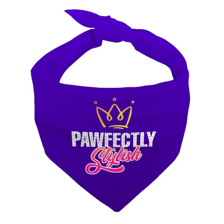 Pawfectly Stylish Pet Bandana - Crown Dog Bandana - Printed Pet Scarf - MRSLM