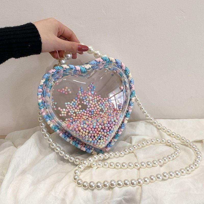 Transparent Pearl Portable Messenger Bag - MRSLM