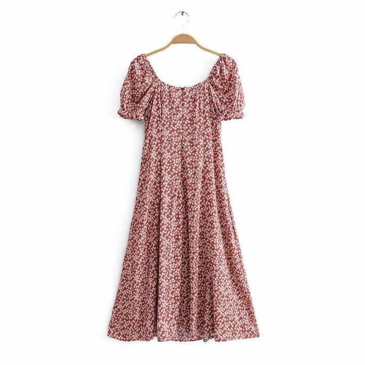 Printed waist split dress - MRSLM