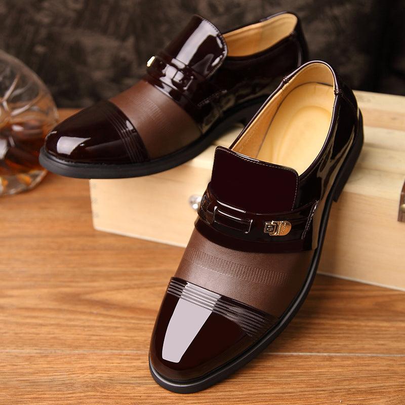 Men's business dress leather shoes - MRSLM