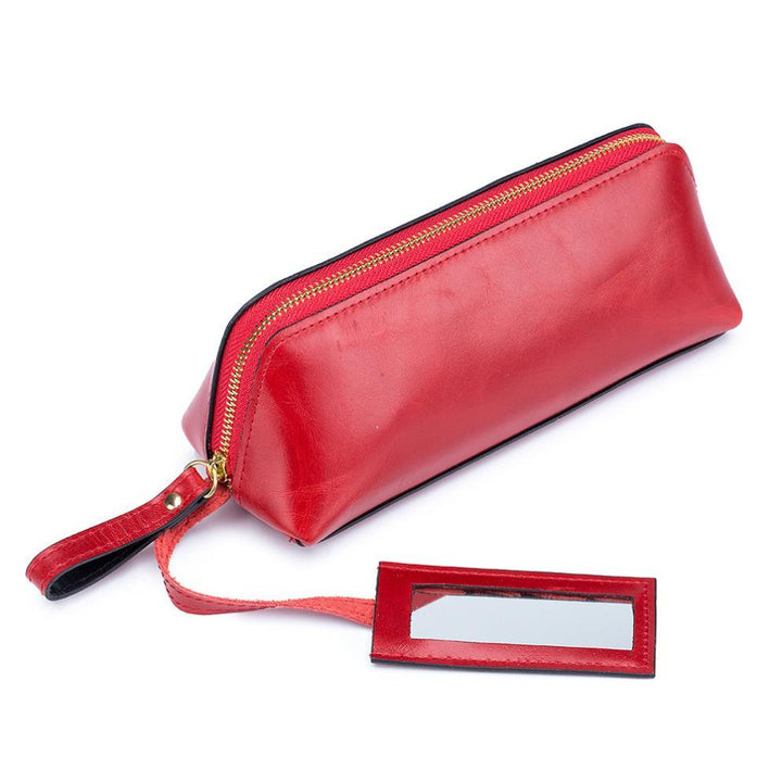 Portable female hand holding cosmetic bag - MRSLM