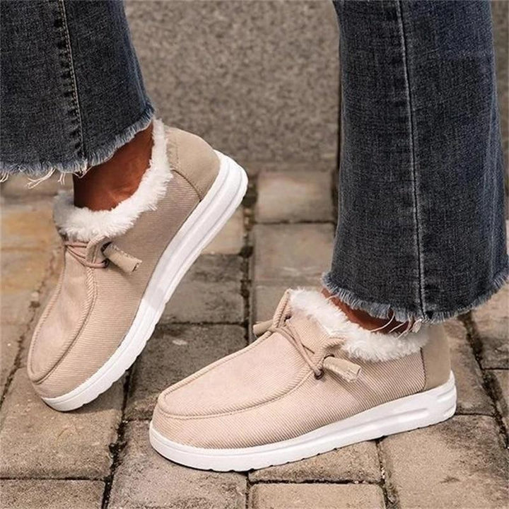 Ladies flat warm cotton shoes - MRSLM