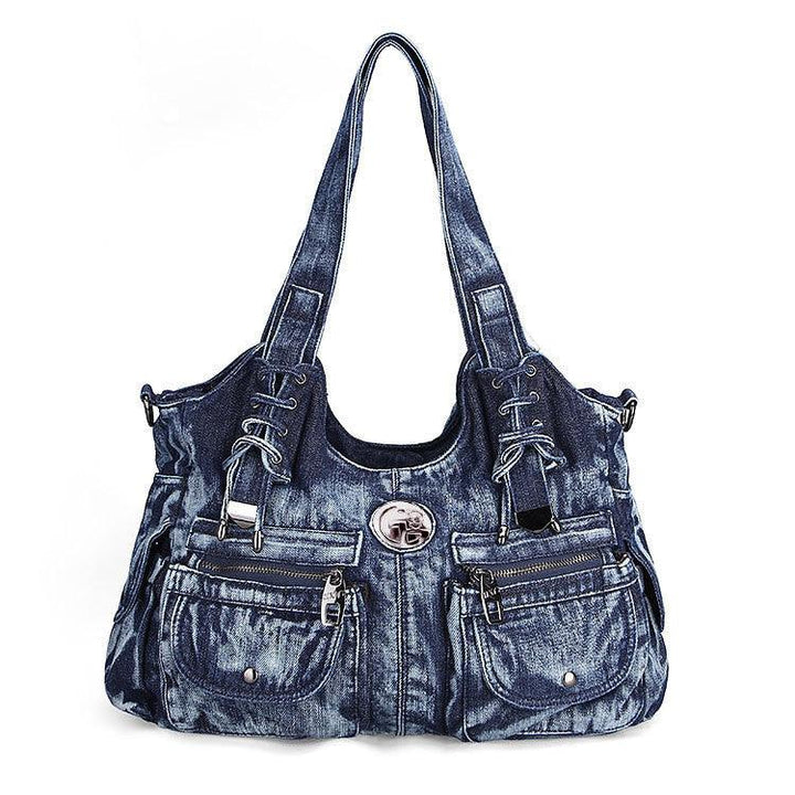 Leisure Fashion Big Bag Denim Bag Shoulder Bag Handbag - MRSLM