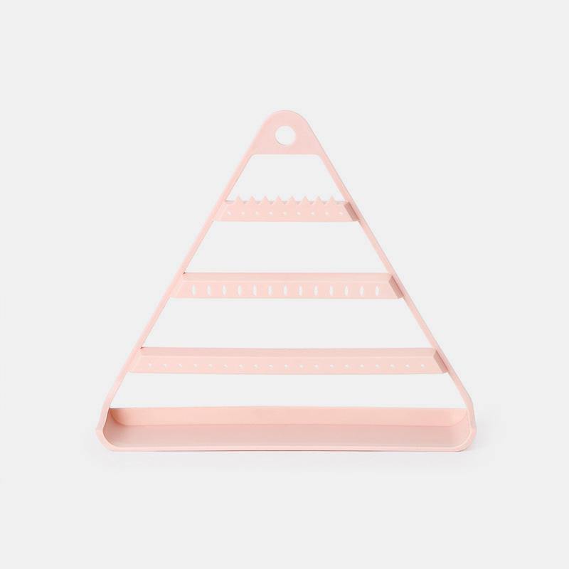 Earrings Ring Bracelet Jewelry Organizer Display Hanger Solid Color Triangle Jewelry Display Stand - MRSLM