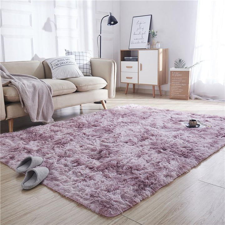 Hongshen Carpet Plush Tie Dye Rug for Living Room Sofa Coffee Table Bay Window Mat - MRSLM