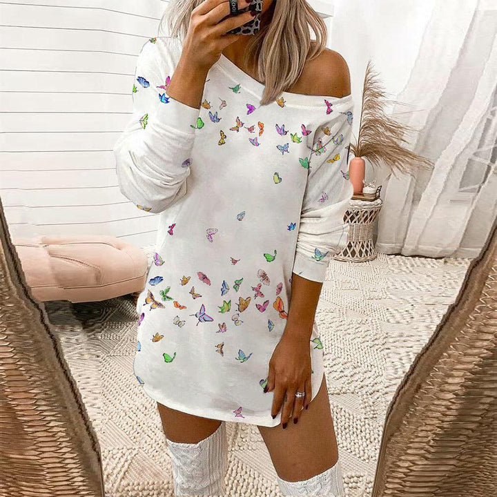 Se Xy Dress With Fashion Print And Long-sleeved Shirt - MRSLM