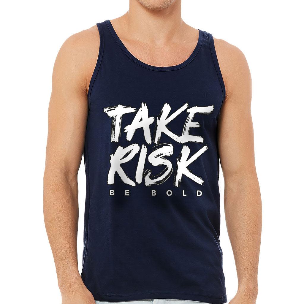 Take Risk Tank - Funny Workout Tank - Themed Jersey Tank - MRSLM