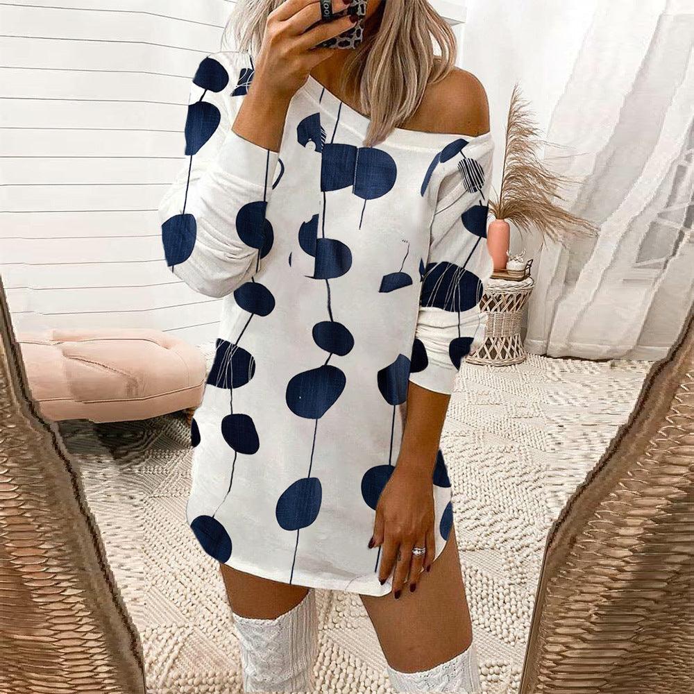 Se Xy Dress With Fashion Print And Long-sleeved Shirt - MRSLM